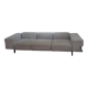 Kartell 3-seater sofa largo (black - houndstooth fabric and steel)