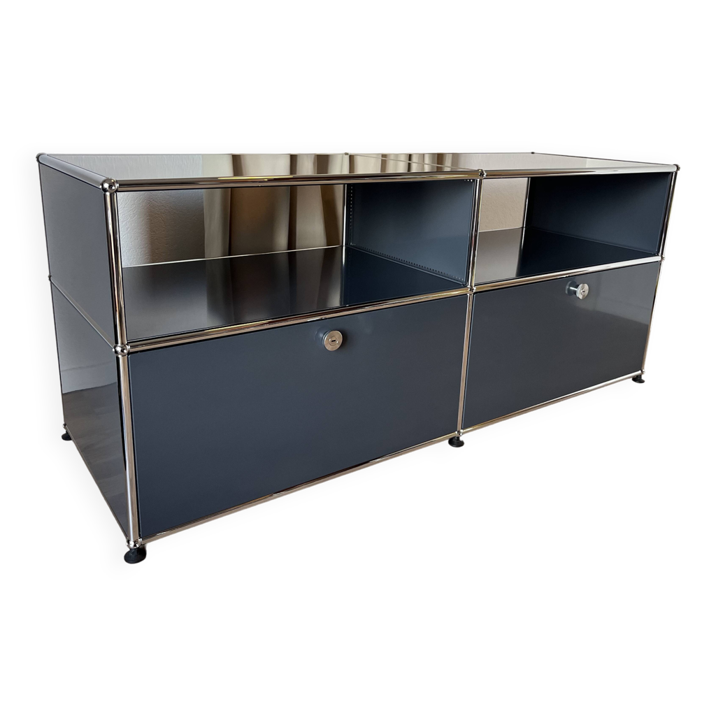 Commode USM Haller en Gris Anthracite (dernières générations) | Selency