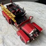 Retro metal fire truck