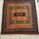 Tapis kilim marocain atlas 130x141cm fait main 100% laine