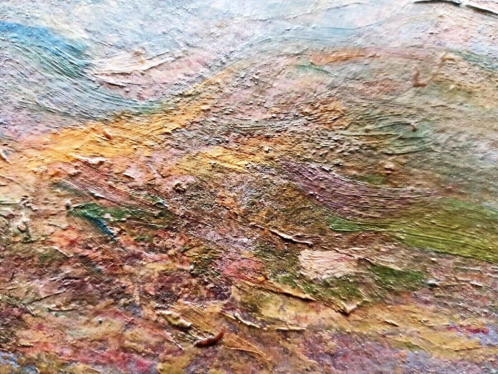 "clemente levi pugliese" huile de paysage impressionniste -impressionist landscape oil
