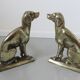 Pair of "dog" channels in solid bronze 30/40
