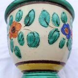 Cache pot in cerart's cerart to monaco ref: 3-811 polychrome decor floral