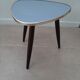 Porte plante tripode en formica gris bleu vintage