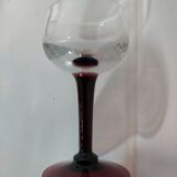 Port glasses with colored feet