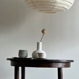 Suspension in rattan and natural japanese linen in the shape of a drop