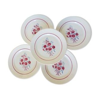 5 dessert plates from the Badonviller factory 210709