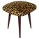 Tabouret en velours léopard milieu du siècle, Europe, 1960s