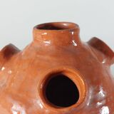 Vintage mid-century organic terracotta ceramic vase.