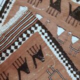 Ancient persian ardabil handmade carpet 92cm x 142cm 1930s, 1c667