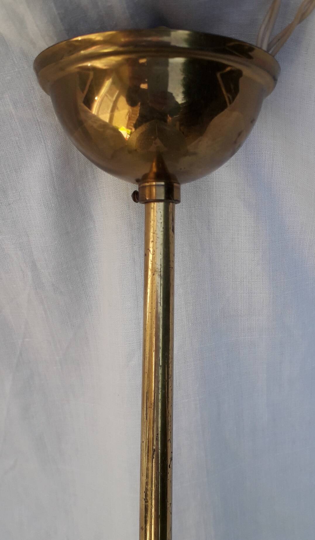 1970s glass pendant light