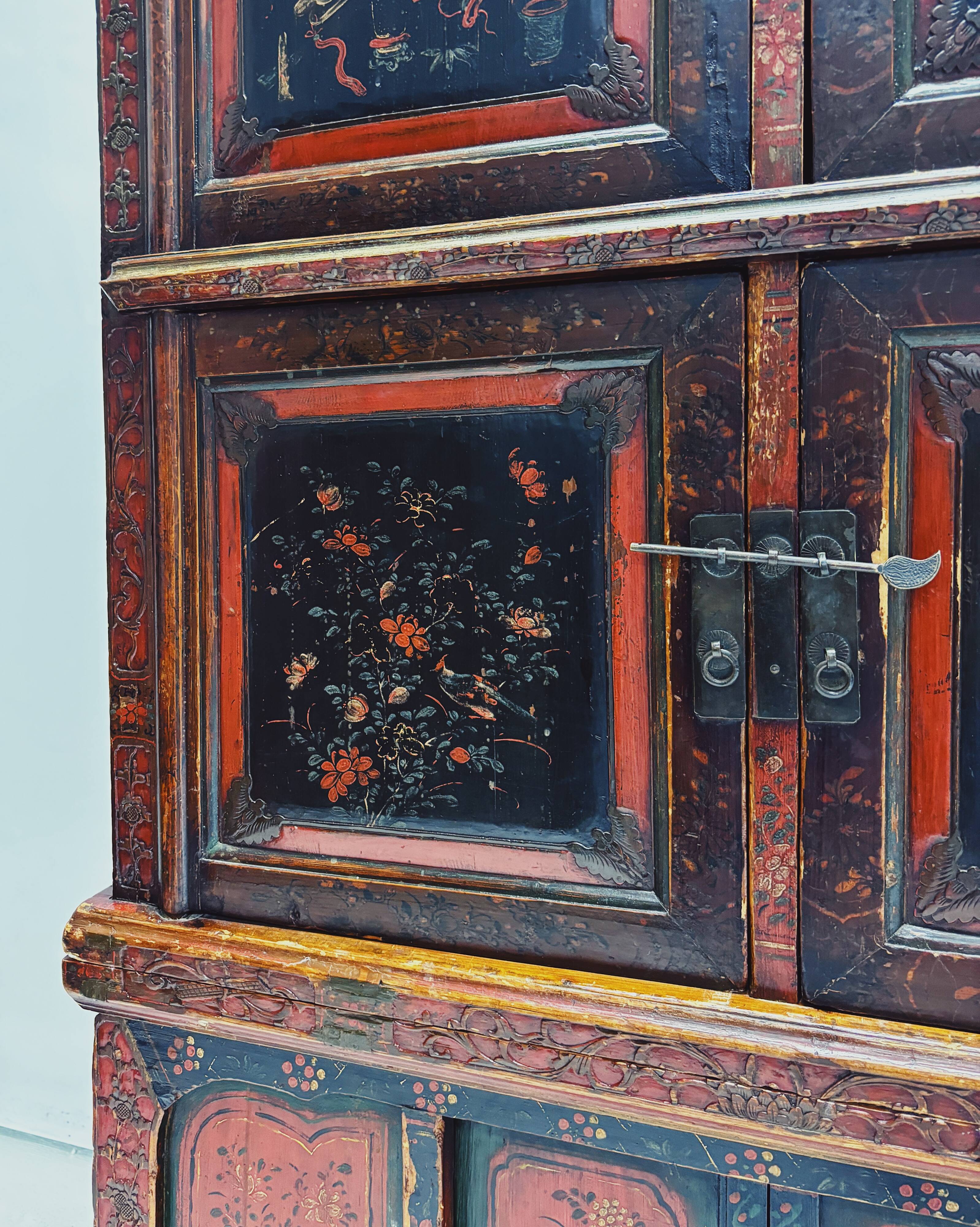 Vintage Chinese Hand-Painted Cabinet