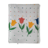 Rectangular tablecloth tulip patterns pure vintage cotton