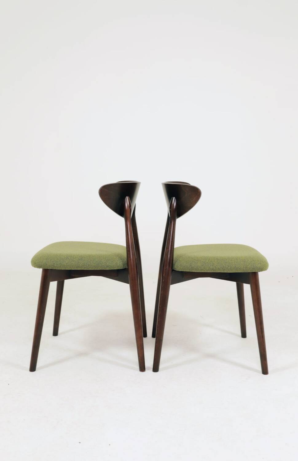 Eucalyptus green boucle dining chairs