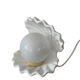 Lampe  coquillage céramique et opaline 70´s
