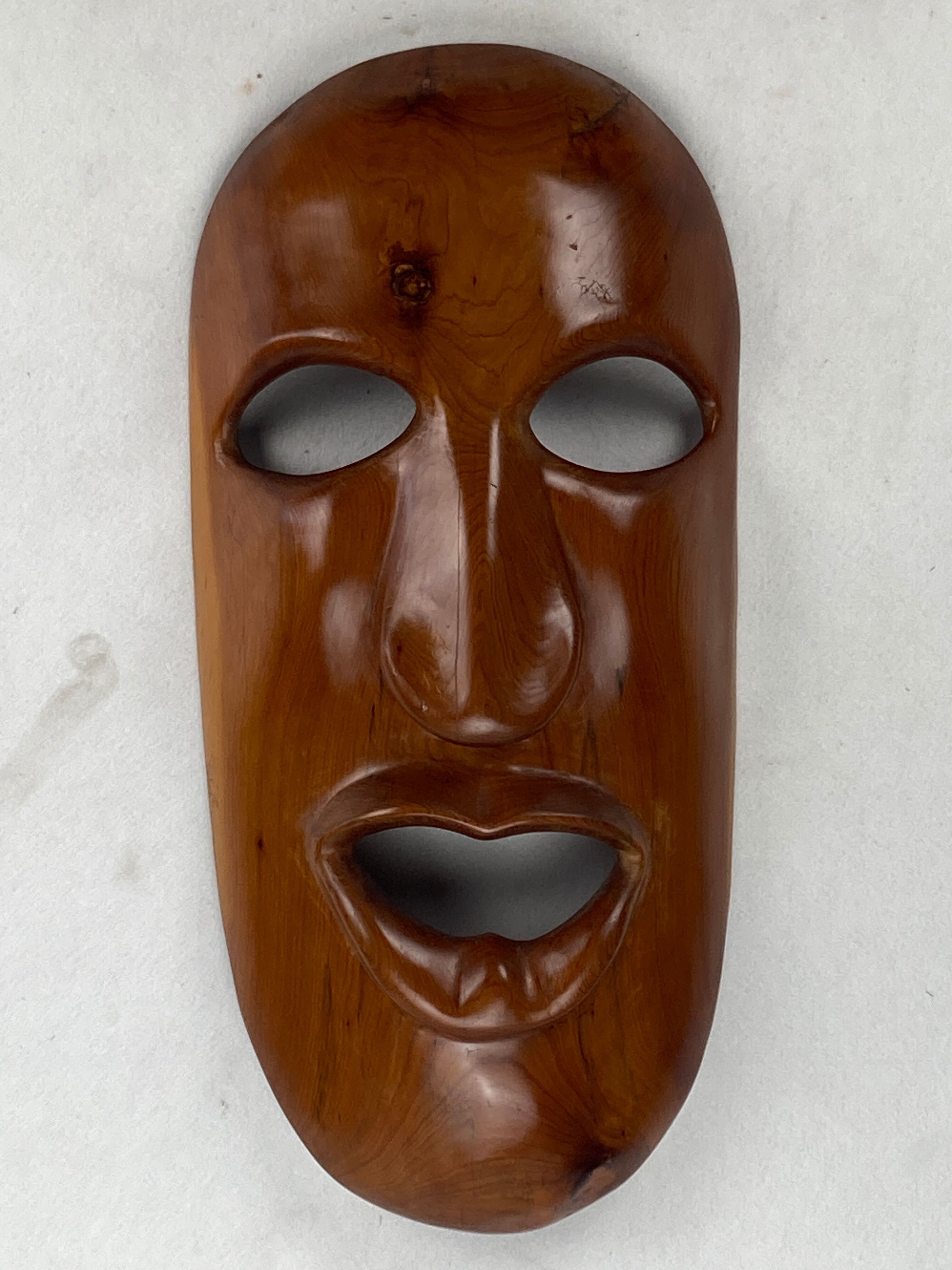 Teak midcentury, 1950s decorative mask 60cm