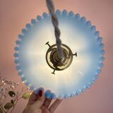 Vintage blue opaline pendant light