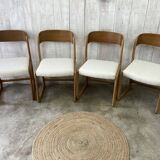 Set of 4 Baumann sled chairs
