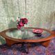Table basse vintage rétro vintage ovale en teck par GPlan 1960
