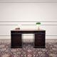 Bureau anglais classique avec incrustation en cuir