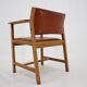 1960s Borge Mogensen Oak and Leather Desk Chair, Denmark