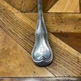 Christofle brand ladle in silver metal - Letter B on the back.