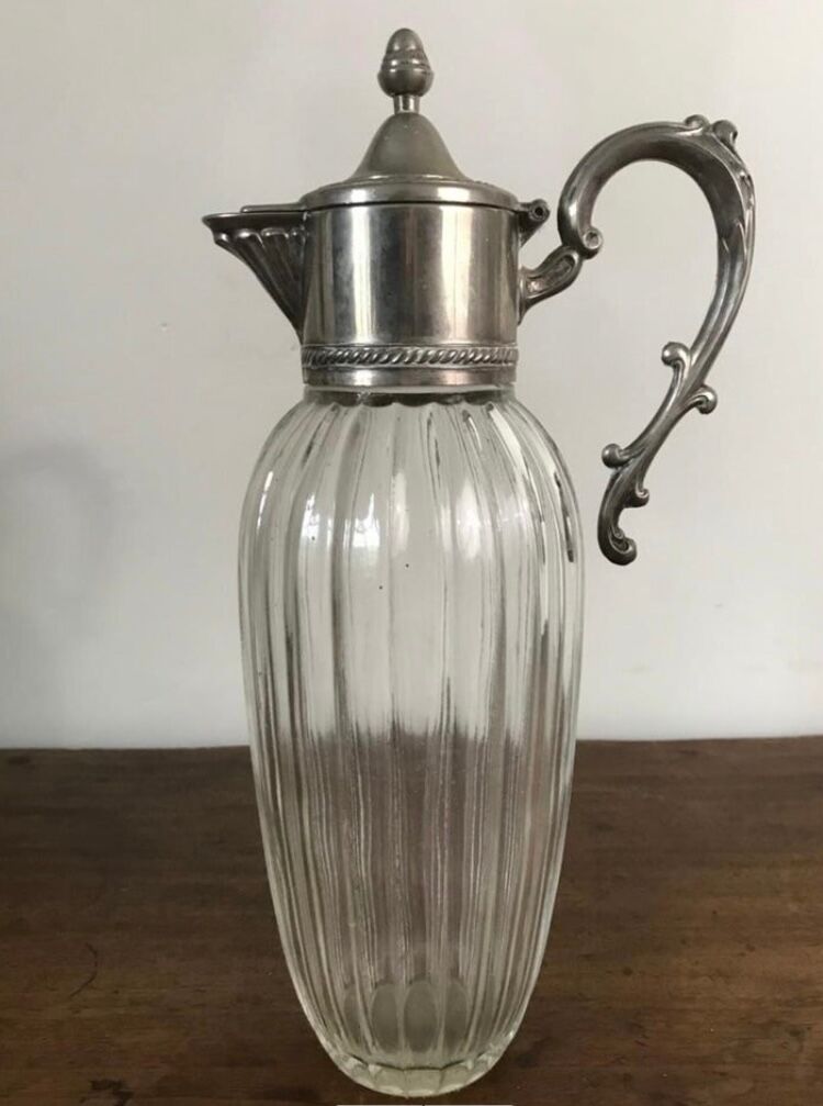 Ewer, Glass and tin, circa 1950