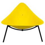 Yellow Tripod Lounge Chair by Ed Merat, France 1956