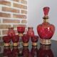 Set of 7 Art Deco glasses and carafe, Verrerie de Monaco Monte Carlo