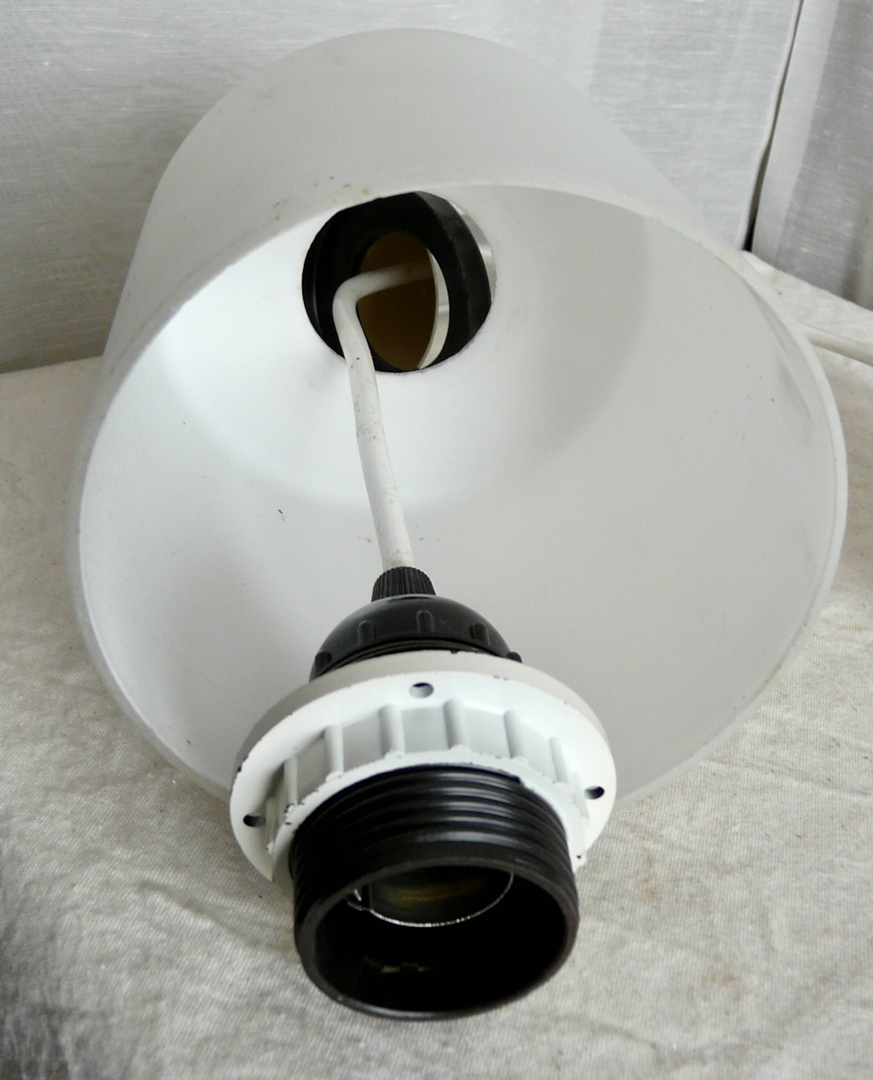 Vintage opaline pendant lamp 1970