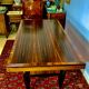 1930 Art Deco dining table in Macassar Ebony and RIO Rosewood, with extensions,