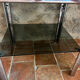 Chrome end table/side table and smoked glass