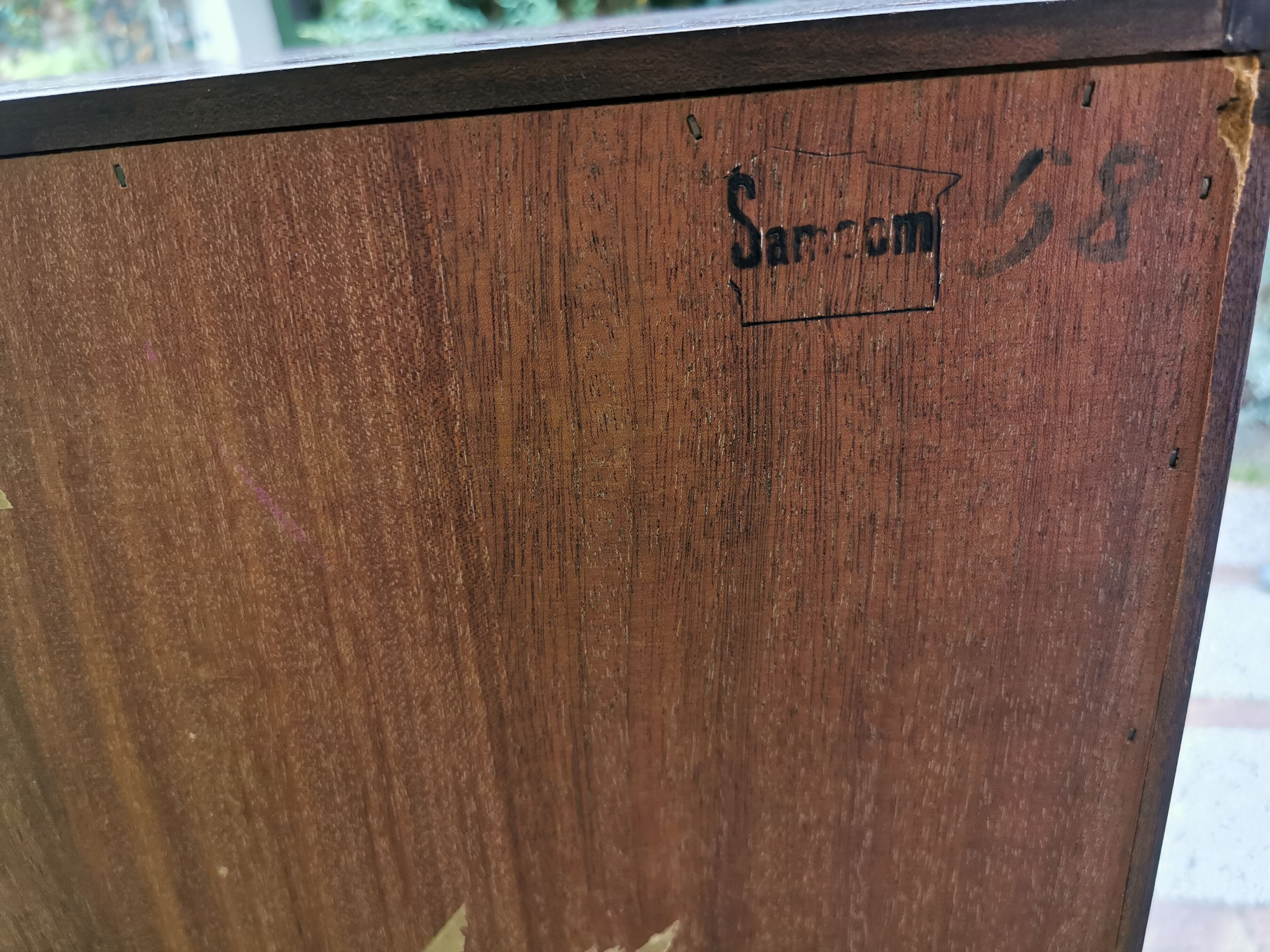 High sideboard in teak edited by Samcom for Johannes ANDERSEN