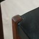 Series of 6 chairs in skai and teak