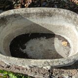 Paire de jardinières anciennes en pierre reconstituée