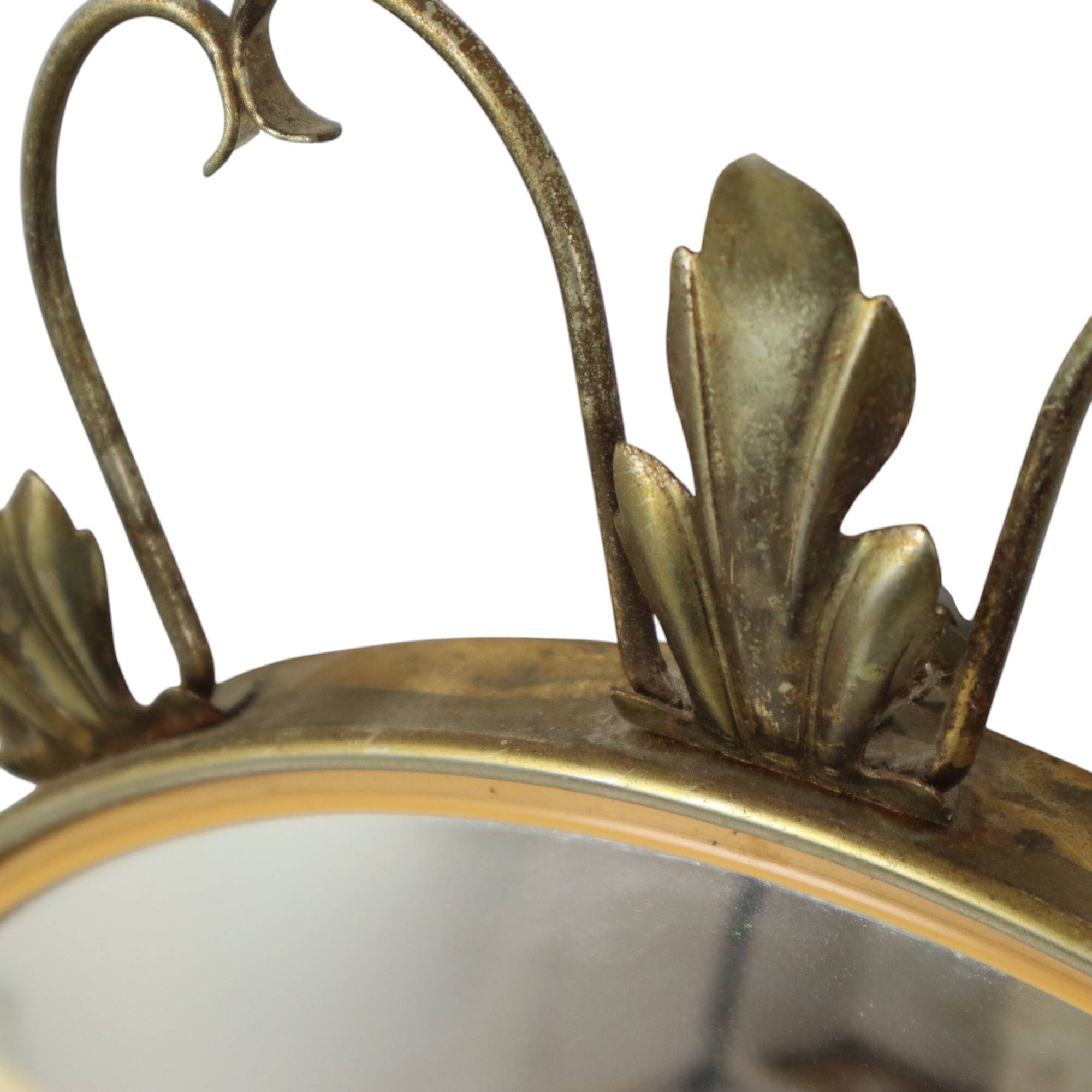 Vintage Fish Eye Convex Mirror Sunburst Witch Mirror Deknudt 46cm