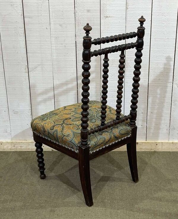 Chaise en bois tourné et placage de palissandre, début XXème