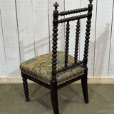 Chair in turned wood and rosewood veneer, early 20th century