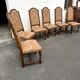 Série de 6 chaises à haut dossier de style Louis XIII