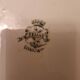 Antique ironstone plate with flower decoration, Longwy "Rejane" service