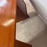 Vintage wooden desk with bleacher on the side