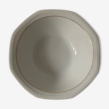 White dish with gilding