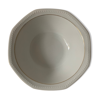 White dish with gilding