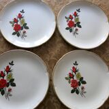 6 dessert plates from Moulin des loups, "Carmen" model, in very good condition