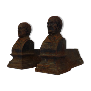 Paire de chenets de cheminée en