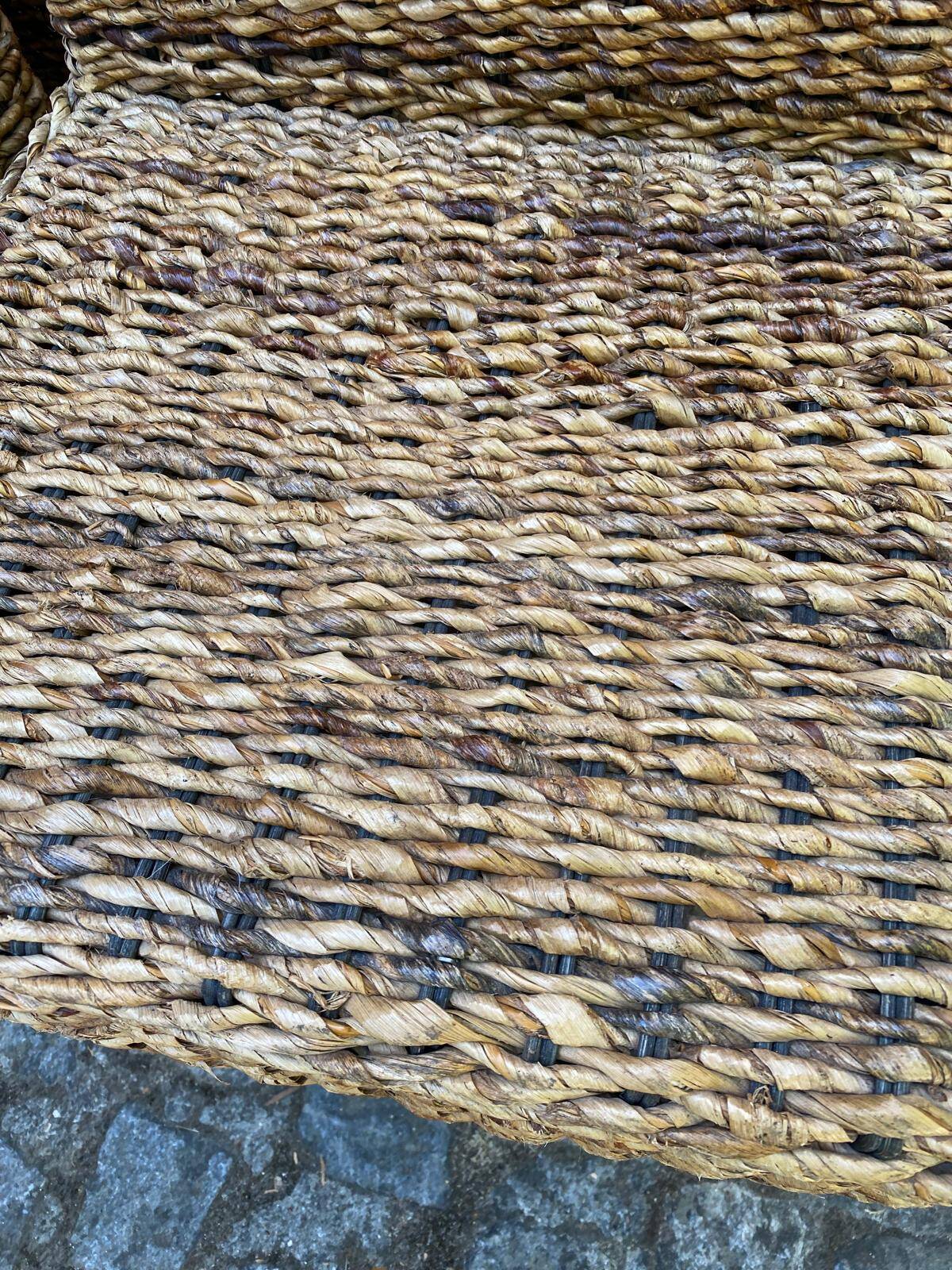 4 chaises de salle à manger en jonc de mer abaca ou bananier