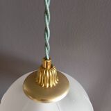 White frosted corolla nomad hanging lamp