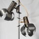 Chrome metal flower chandelier from the 70s