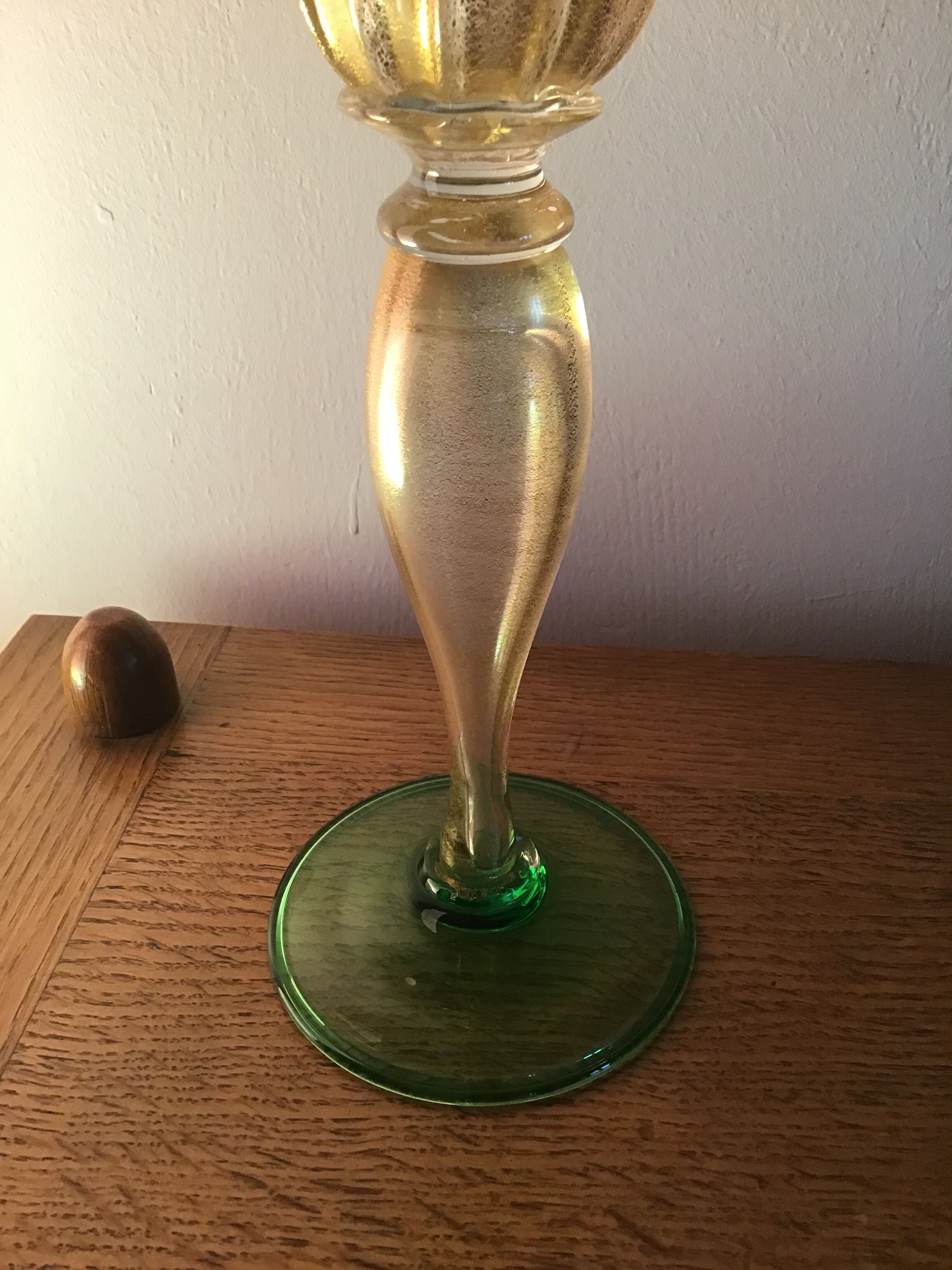 Murano glass candlestick