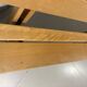 XL architectural modernist solid beech wooden bench 1960’s